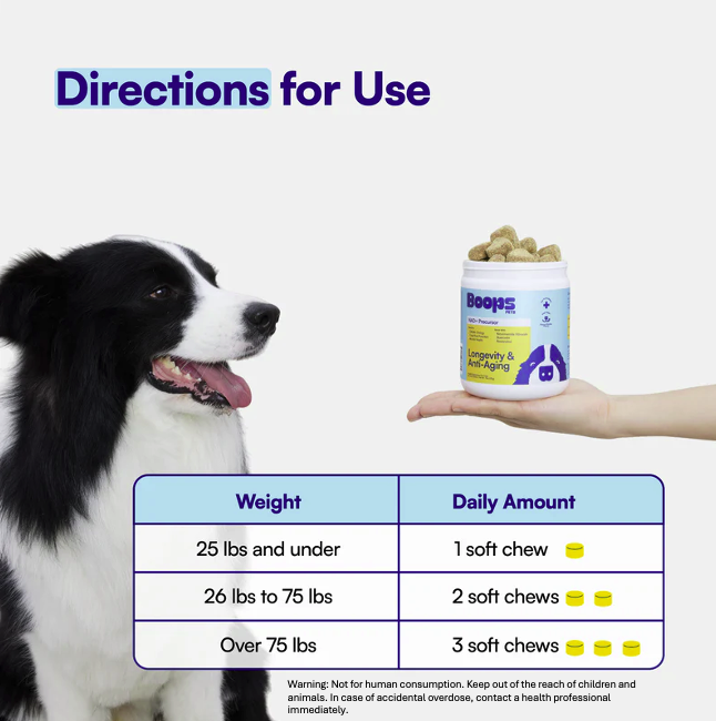 Longevity & Healthy Aging NAD+ Precursor Soft Chews for Dogs