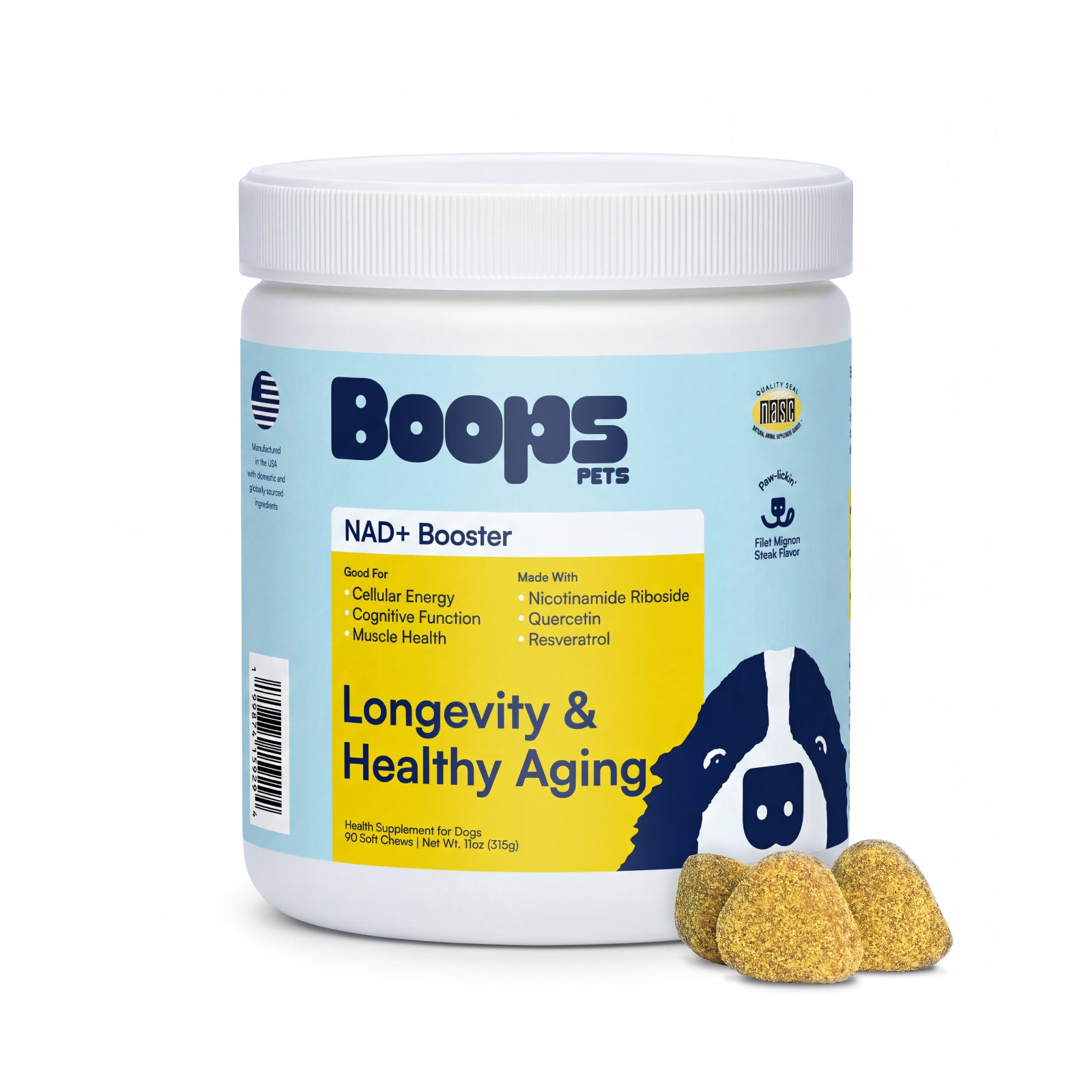 Longevity & Anti-Aging NAD Chews for Dogs