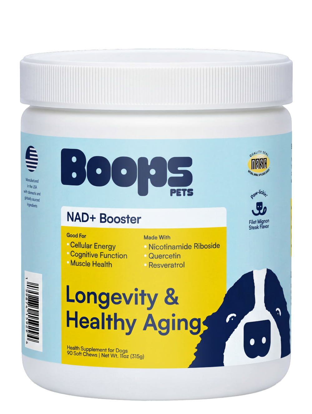 Boops Pets Longevity and Healthy Aging NAD+ Booster jar