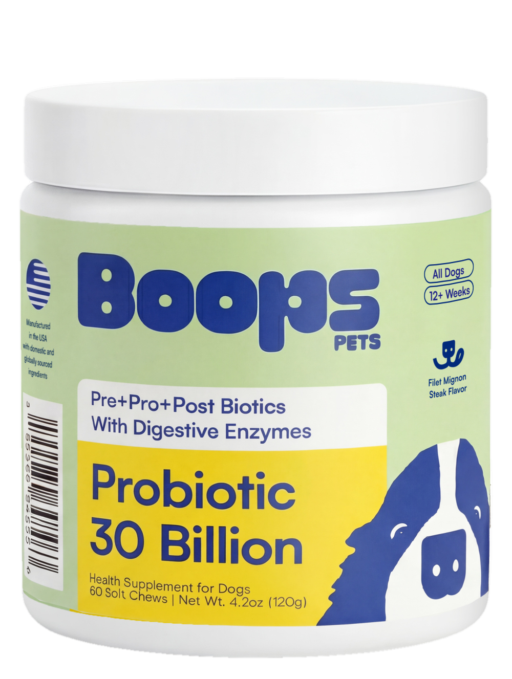 Boops Pets Probiotic 30 Billion jar